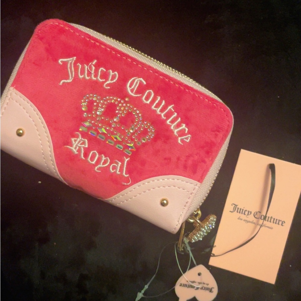 Juicy Couture Berry Pink and Cream Wallet
